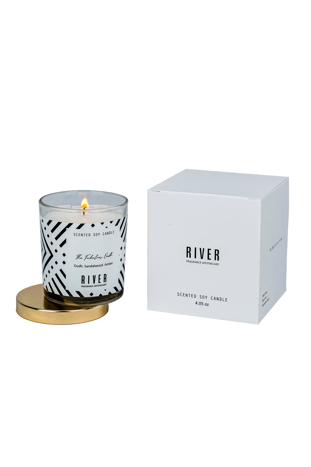 River Apothecary Hand Poured Scented Candle Whiskey & Cigars