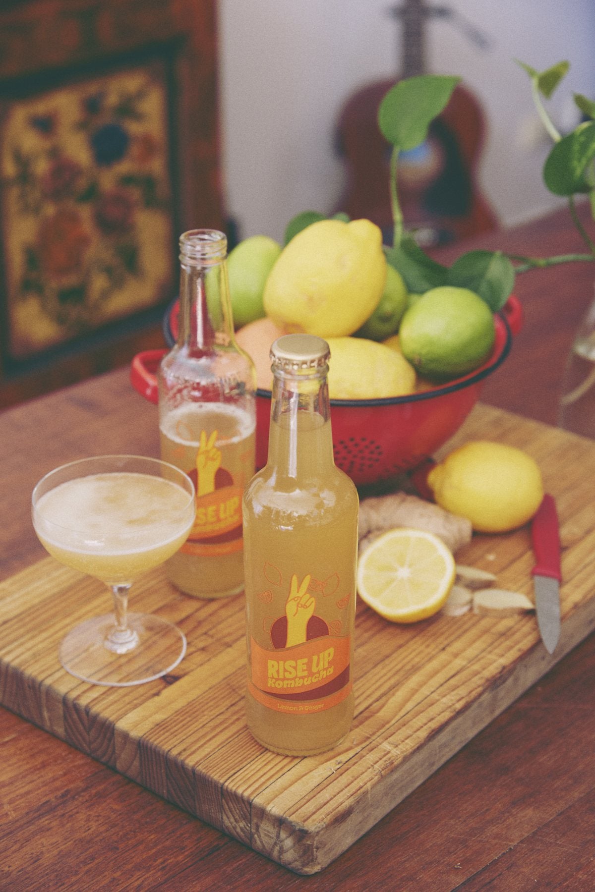 Rise Up Kombucha Lemon Ginger