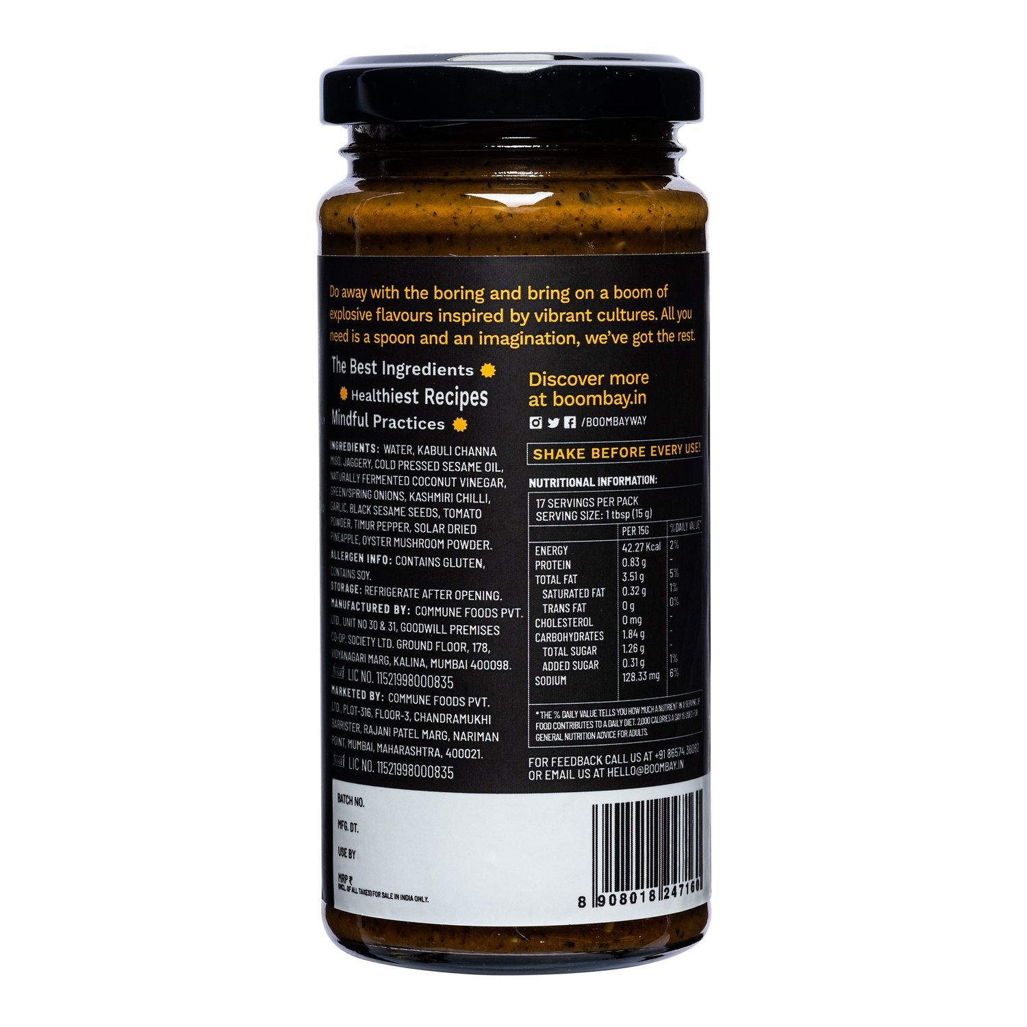 Boombay Black Sesame & Timur Pepper